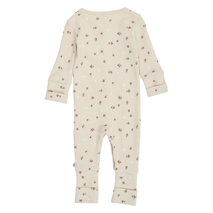 müsli CLOVER waffle bodysuit Jumpsuit Oat/ Balsam cream/ Walnut 690000344