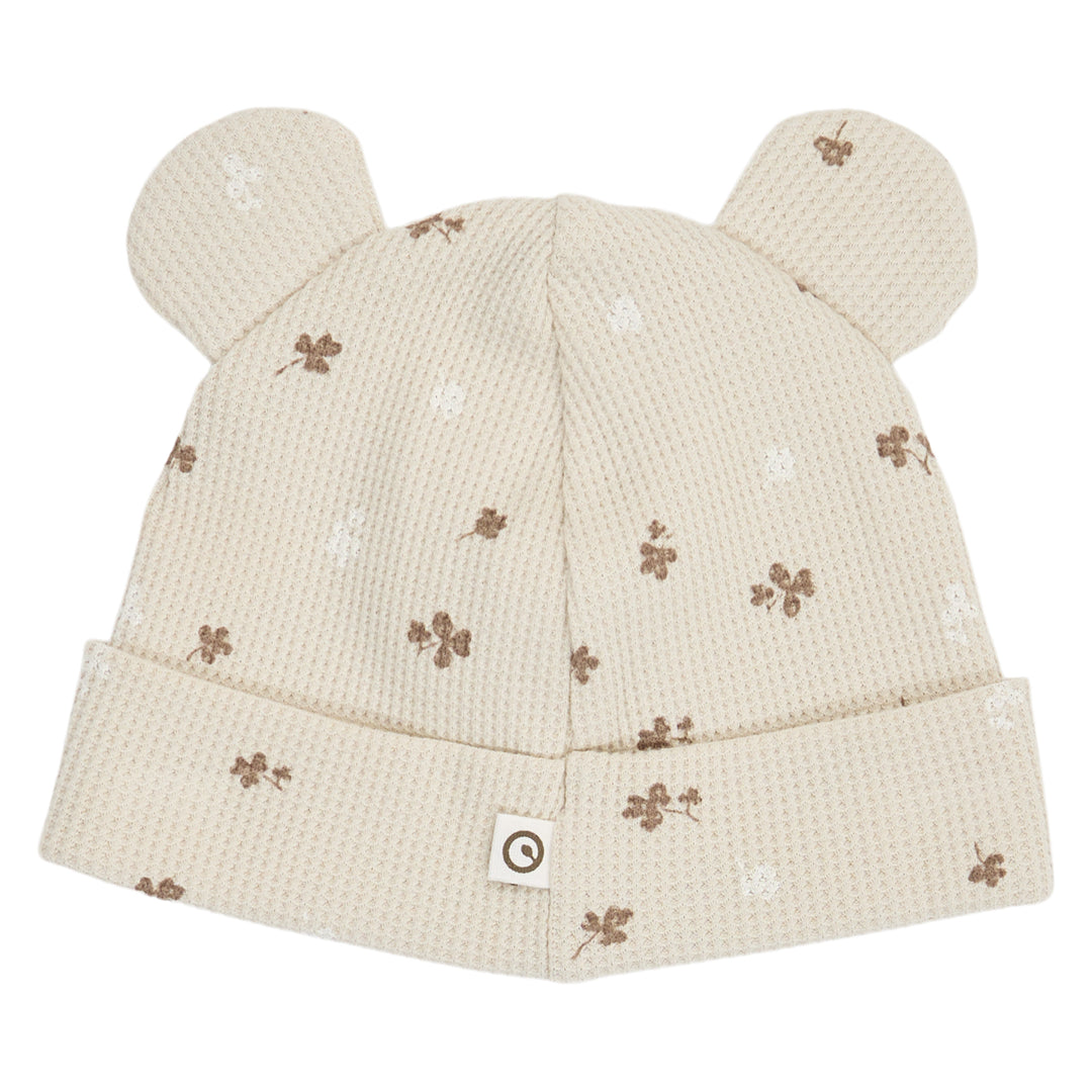 müsli CLOVER waffle hat with ears Headwear Oat/ Balsam cream/ Walnut 690000344