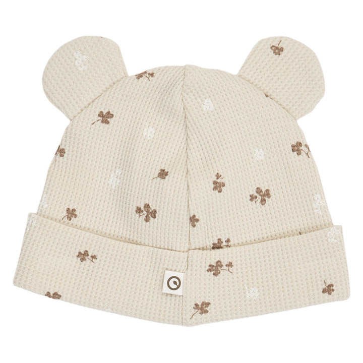 müsli CLOVER waffle hat with ears Headwear Oat/ Balsam cream/ Walnut 690000344