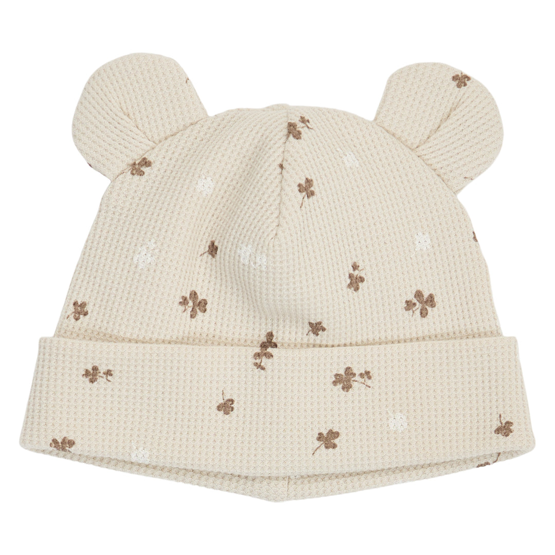 müsli CLOVER waffle hat with ears Headwear Oat/ Balsam cream/ Walnut 690000344