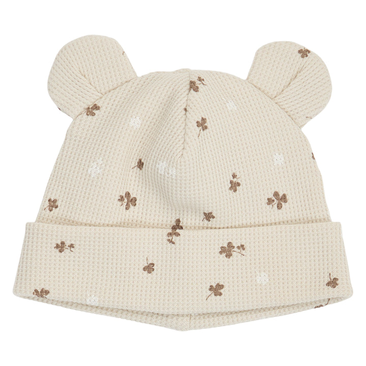 müsli CLOVER waffle hat with ears Headwear Oat/ Balsam cream/ Walnut 690000344