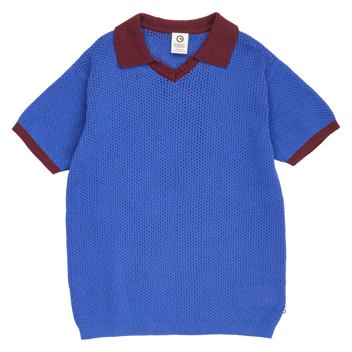 müsli CLUBHOUSE knit polo S_S Tee Azure blue 018394902