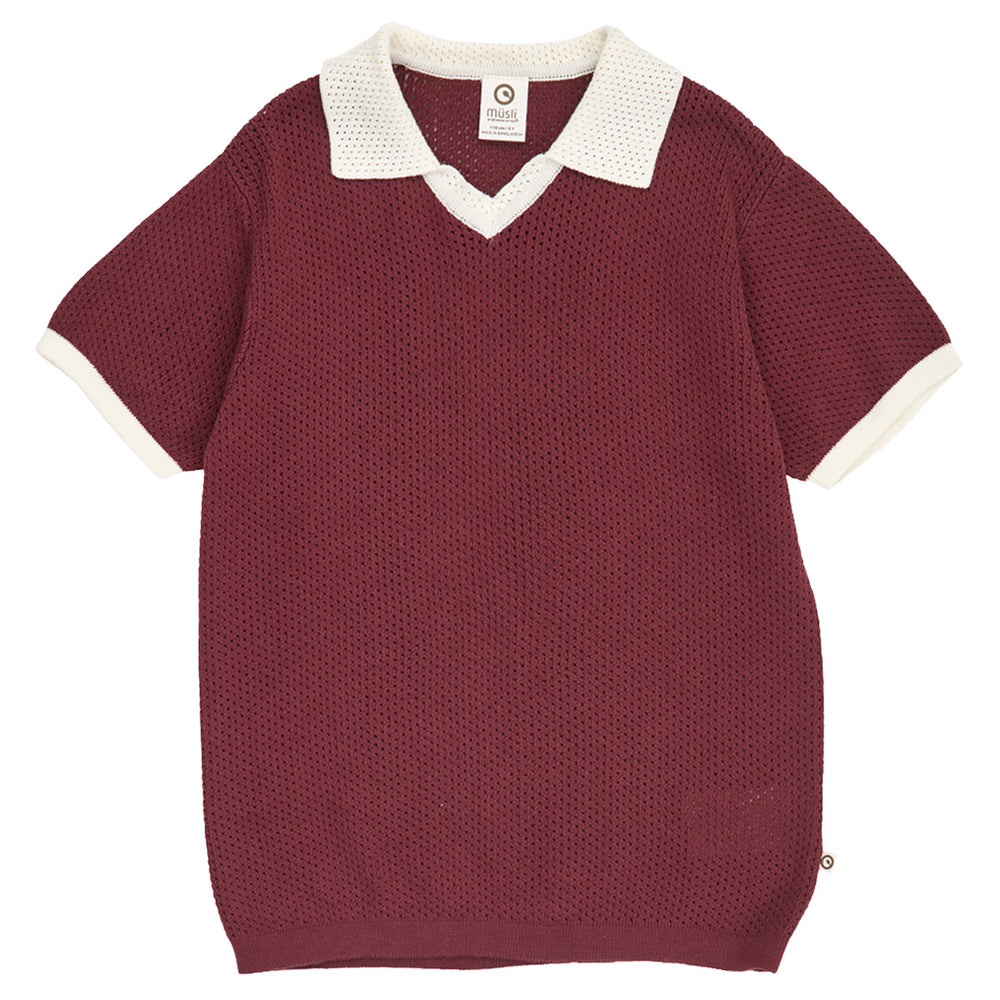 müsli CLUBHOUSE knit polo S_S Tee Russet 019172504
