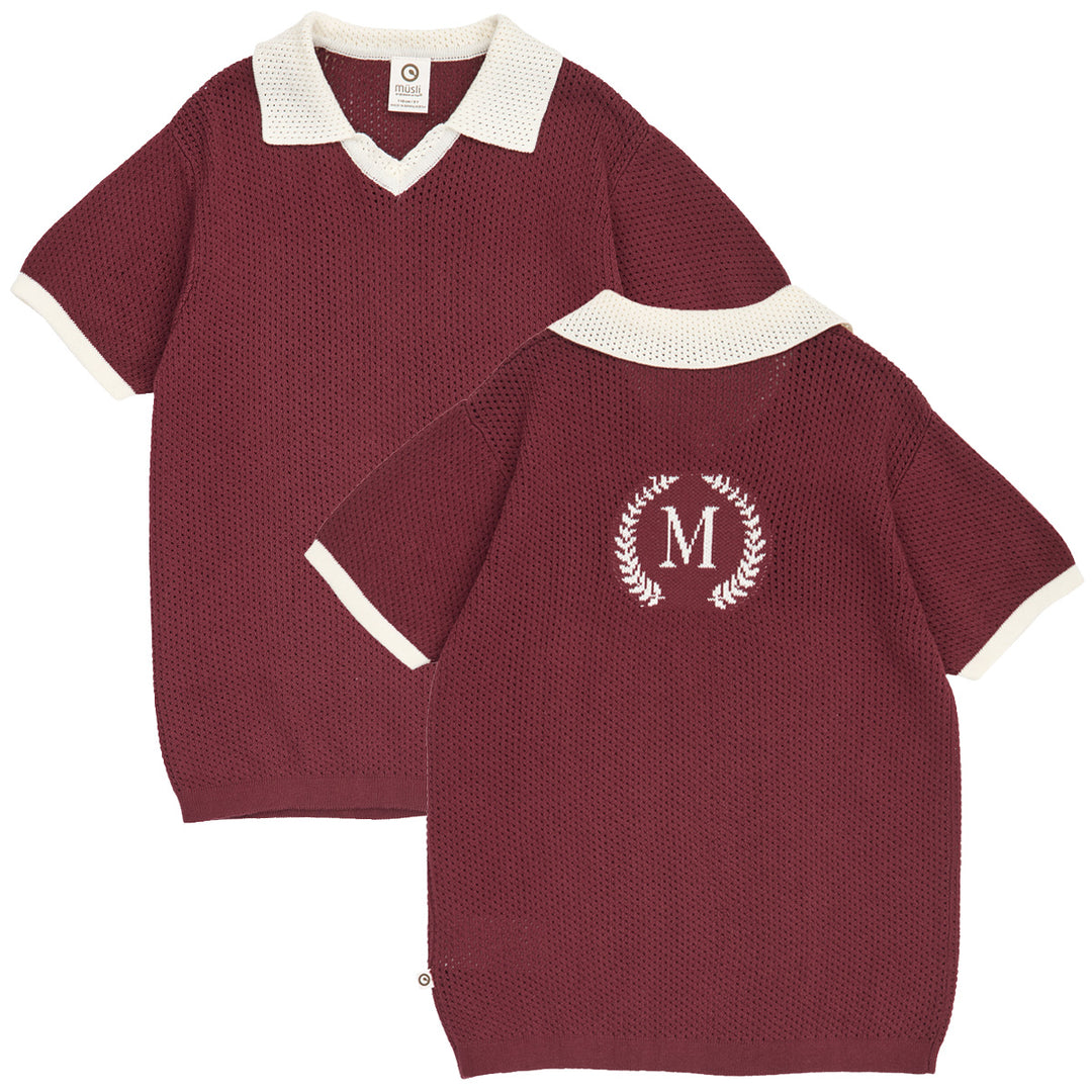 müsli CLUBHOUSE knit polo S_S Tee Russet 019172504