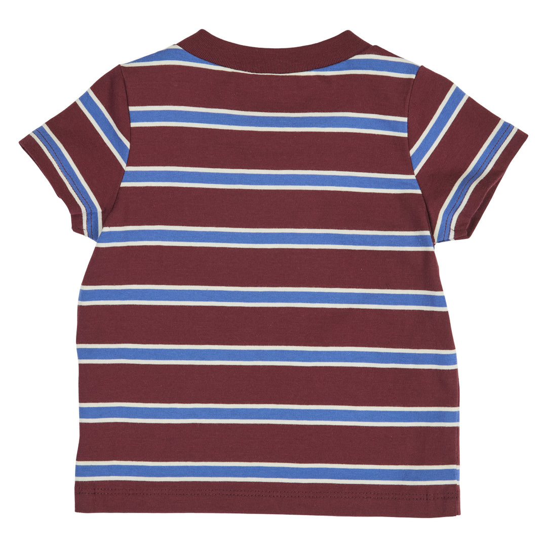 müsli CLUBHOUSE stripe T-shirt S_S Tee Russet/ Azure blue/ Tofu 690000302