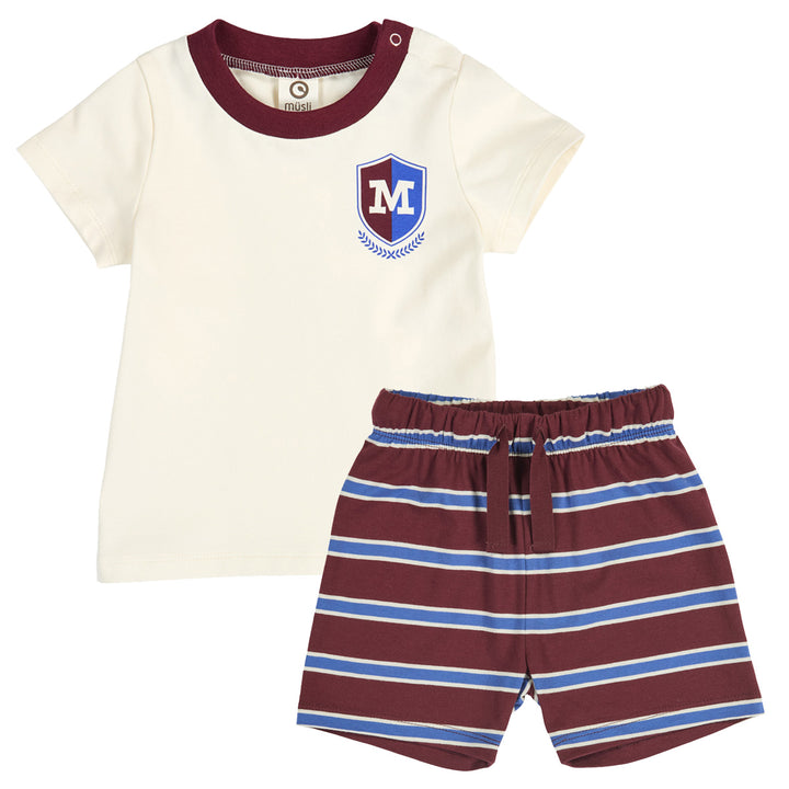 müsli CLUBHOUSE striped 2-piece set Bodystockings Russet/ Azure blue/ Tofu 690000302