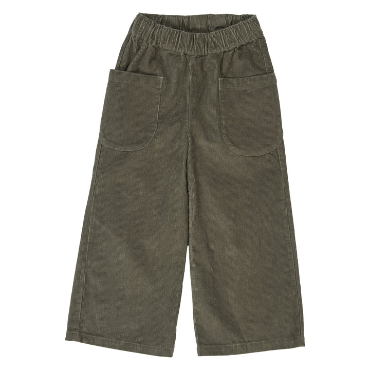 müsli CORDUROY wide leg pants Pants Deep green 019040401