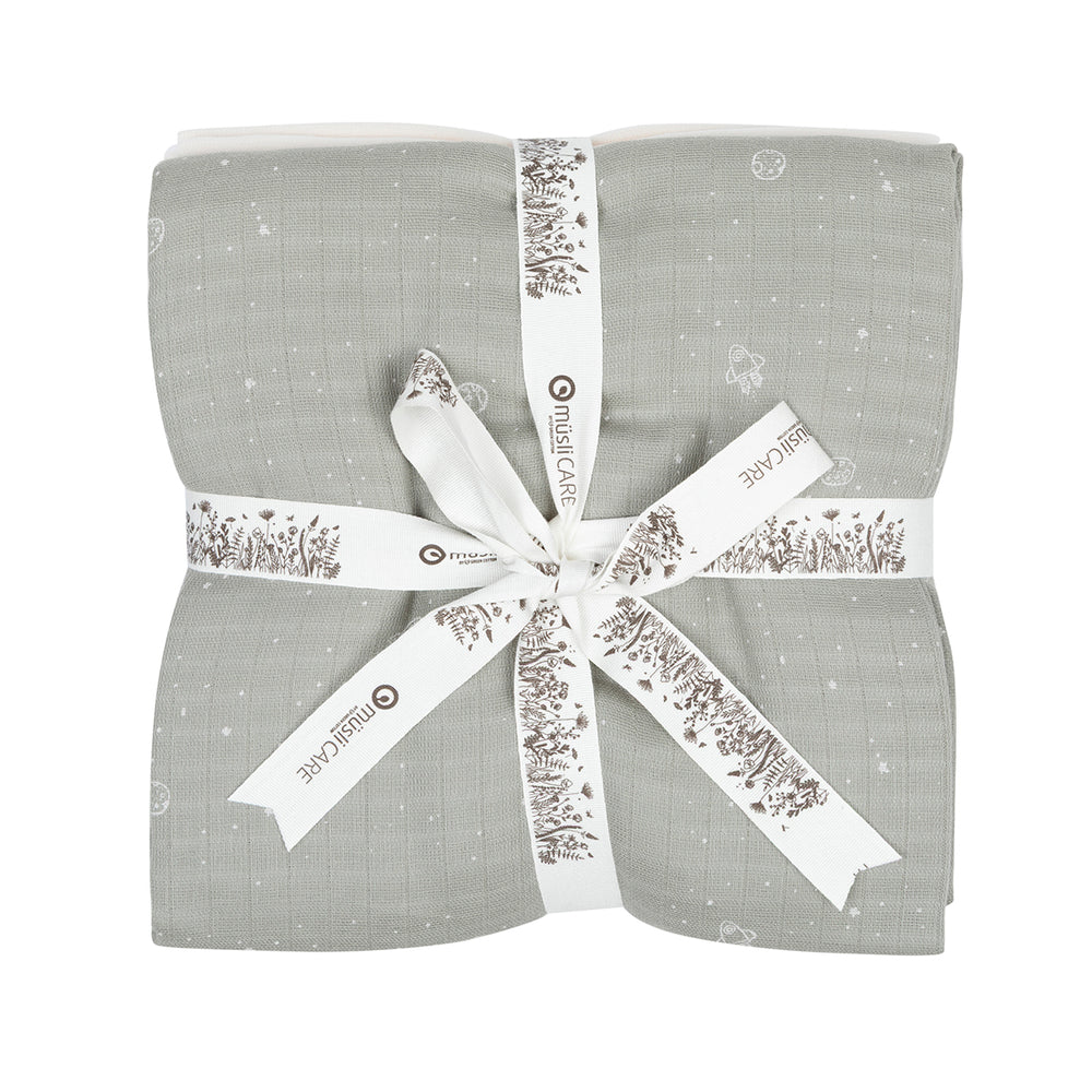müsli COSMOS muslin babywrap 2-pack Nursery Mineral green/ Balsam cream 690000365