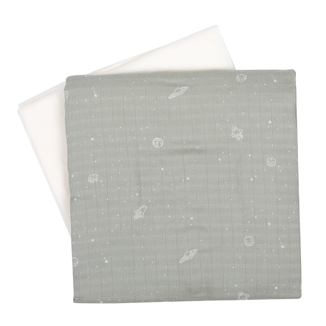 müsli COSMOS muslin babywrap 2-pack Nursery Mineral green/ Balsam cream 690000365
