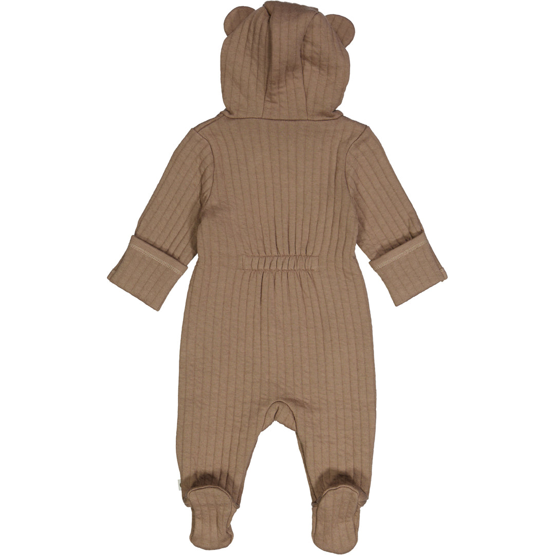 müsli COTTON QUILT suit with feet Bodystockings Walnut 017080802