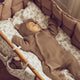 müsli COTTON QUILT suit with feet Bodystockings Walnut 017080802