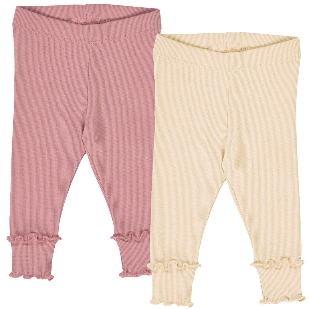 müsli COZY ME RIB deco leggings 2-pak Leggings Oak/ Nostalgia Rose 690000290