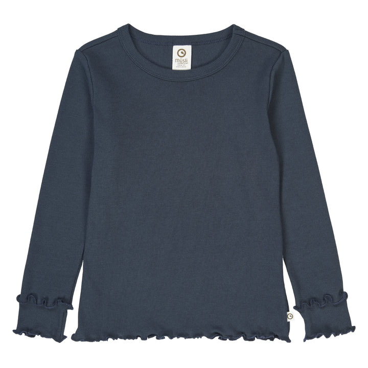 müsli COZY ME RIB deco top L_S Tee Night blue 019402301