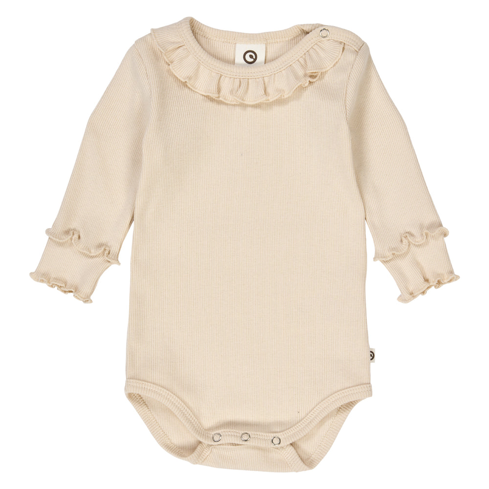 müsli COZY ME RIB frill collar body Bodystockings Oak 013040001