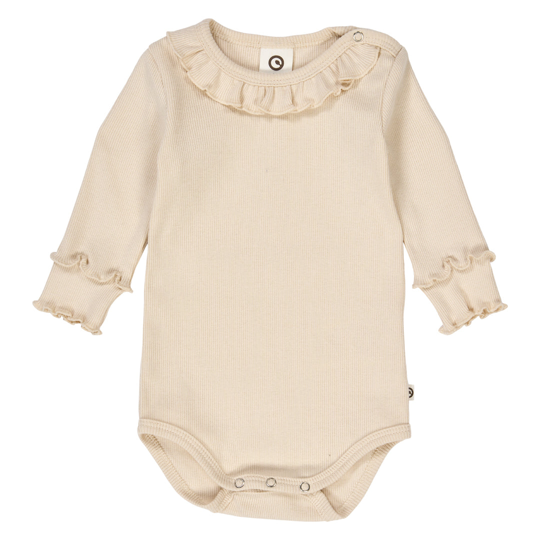 müsli COZY ME RIB frill collar body Bodystockings Oak 013040001