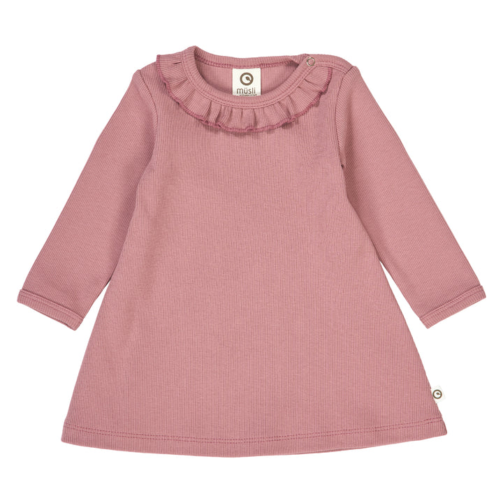 müsli COZY ME RIB frill dress Dress Nostalgia Rose 017151200