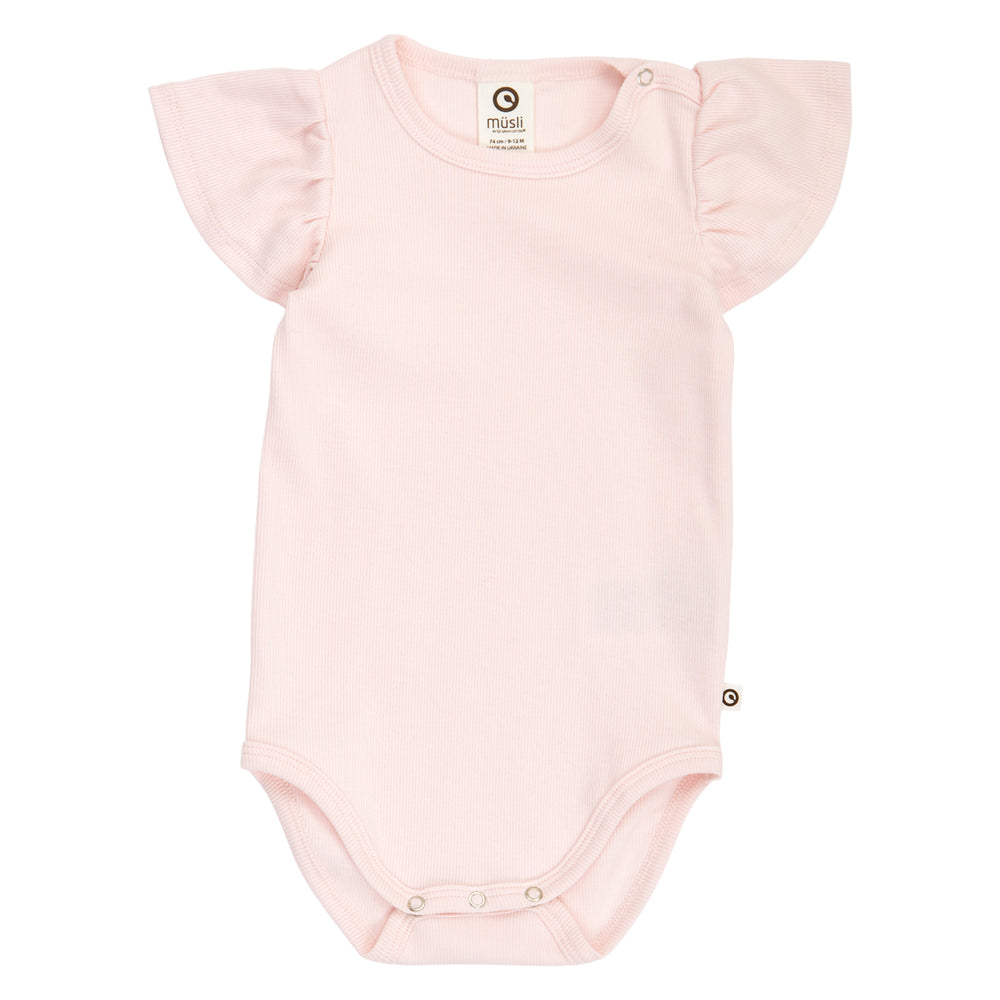 müsli COZY ME RIB frill sleeve body 2-pak Bodystockings Tofu / Prim Rose 691001100