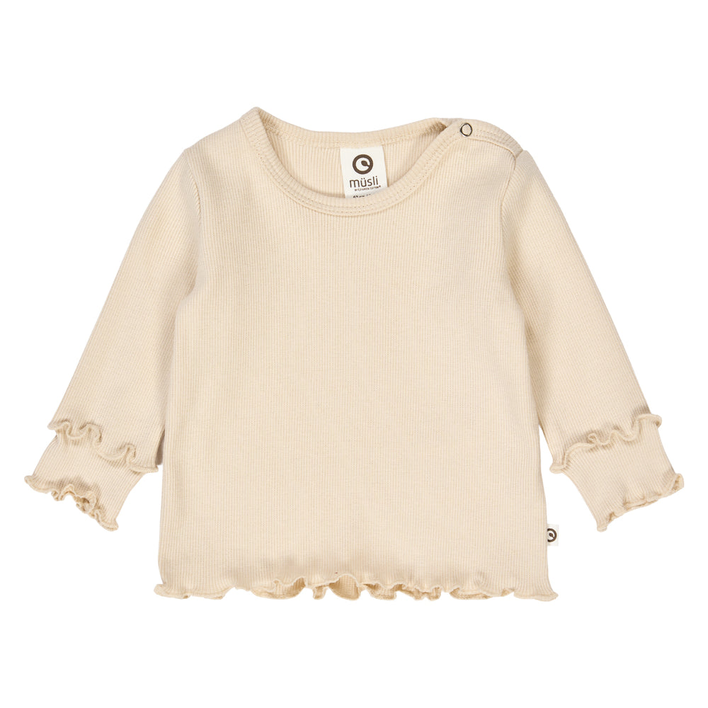 müsli COZY ME RIB top L_S Tee Oak 013040001