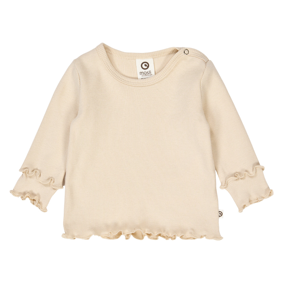 müsli COZY ME RIB top L_S Tee Oak 013040001
