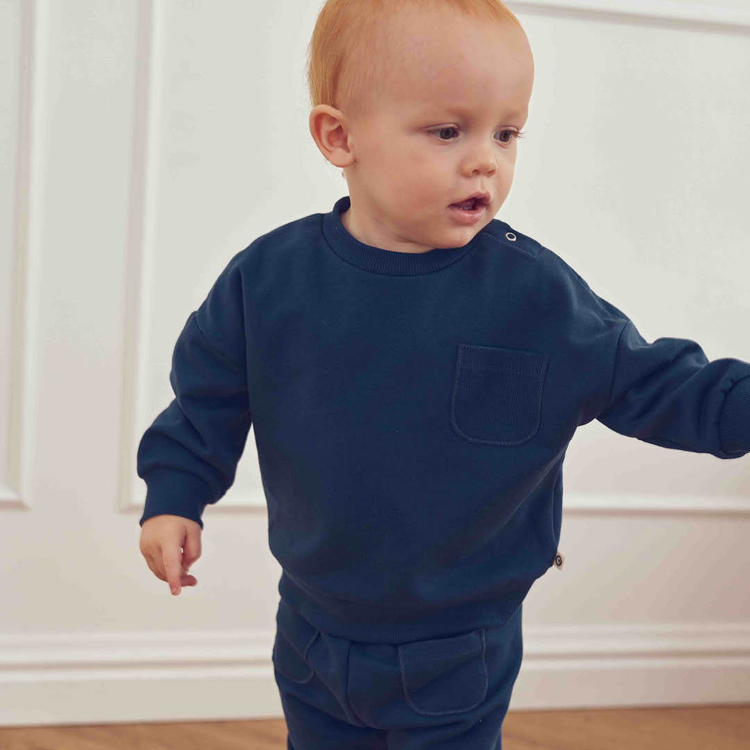 müsli COZY ME pocket sweatshirt L_S Tee Navy 019403101