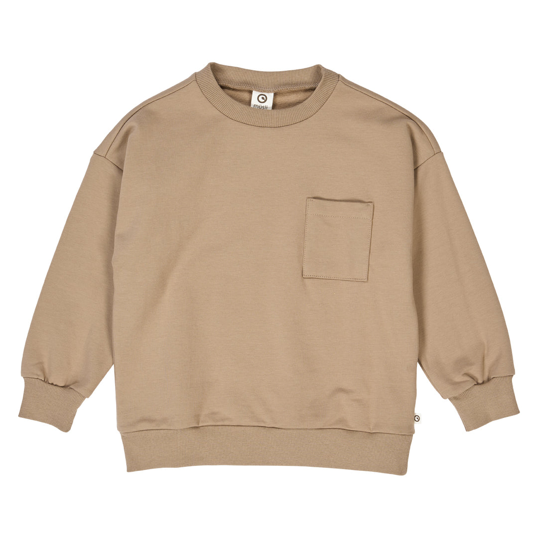 müsli COZY ME pocket sweatshirt L_S Tee Beige 017100904