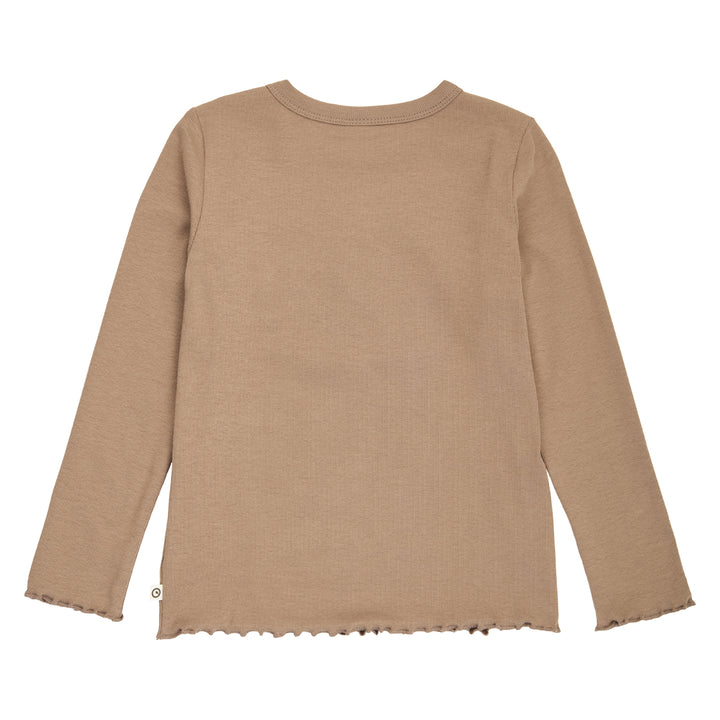 müsli COZY ME rib deco top L_S Tee Walnut 017080802
