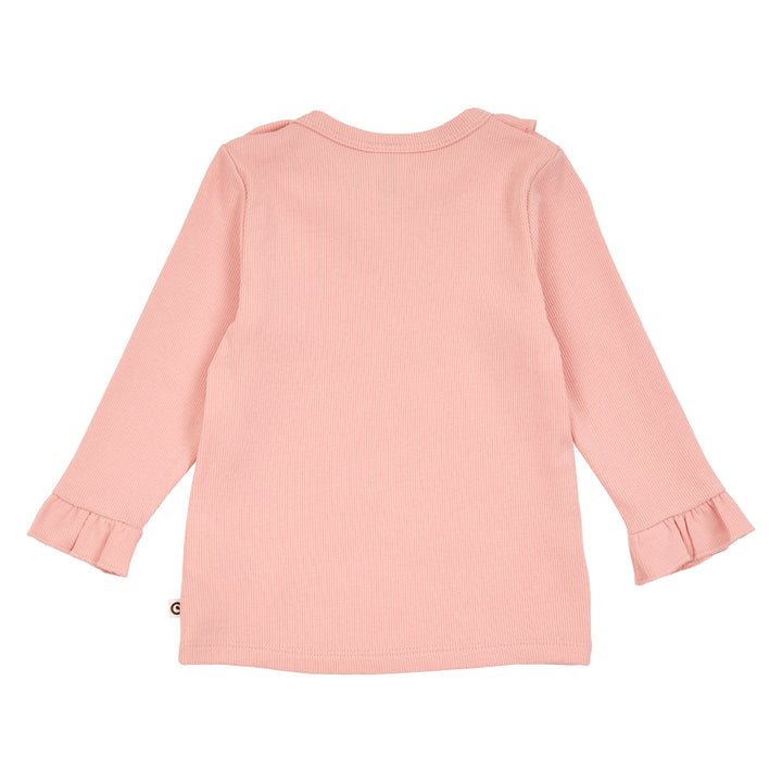 müsli COZY ME rib top with frill L_S Tee Blush 014150801