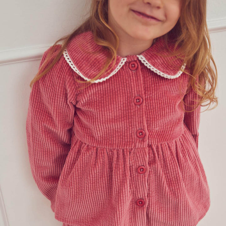 müsli Corduroy Collar Puff L/S Shirt L_S Tee Baroque Rose 018163400