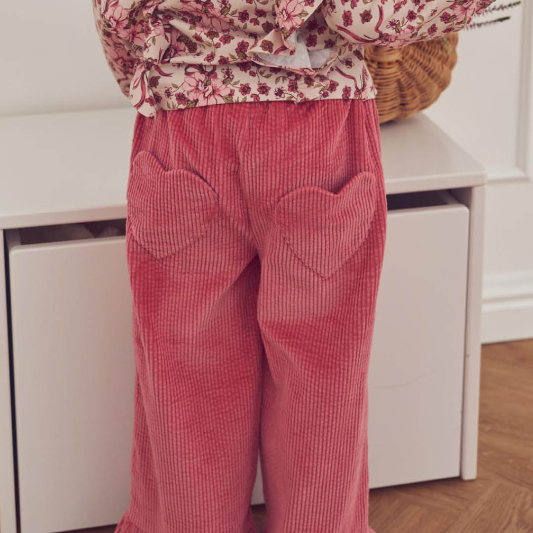 müsli Corduroy Frill Wide Leg Pants Pants Baroque Rose 018163400