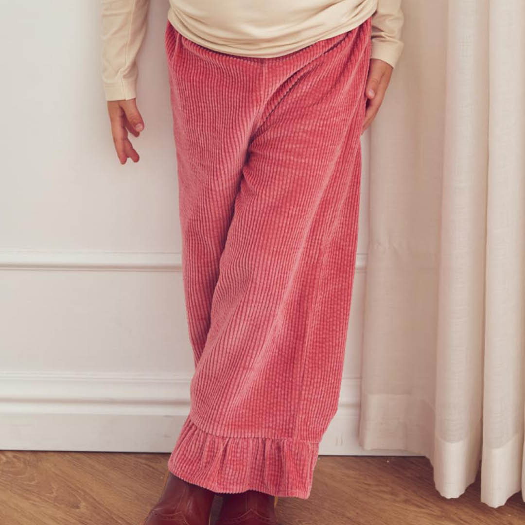 müsli Corduroy Frill Wide Leg Pants Pants Baroque Rose 018163400