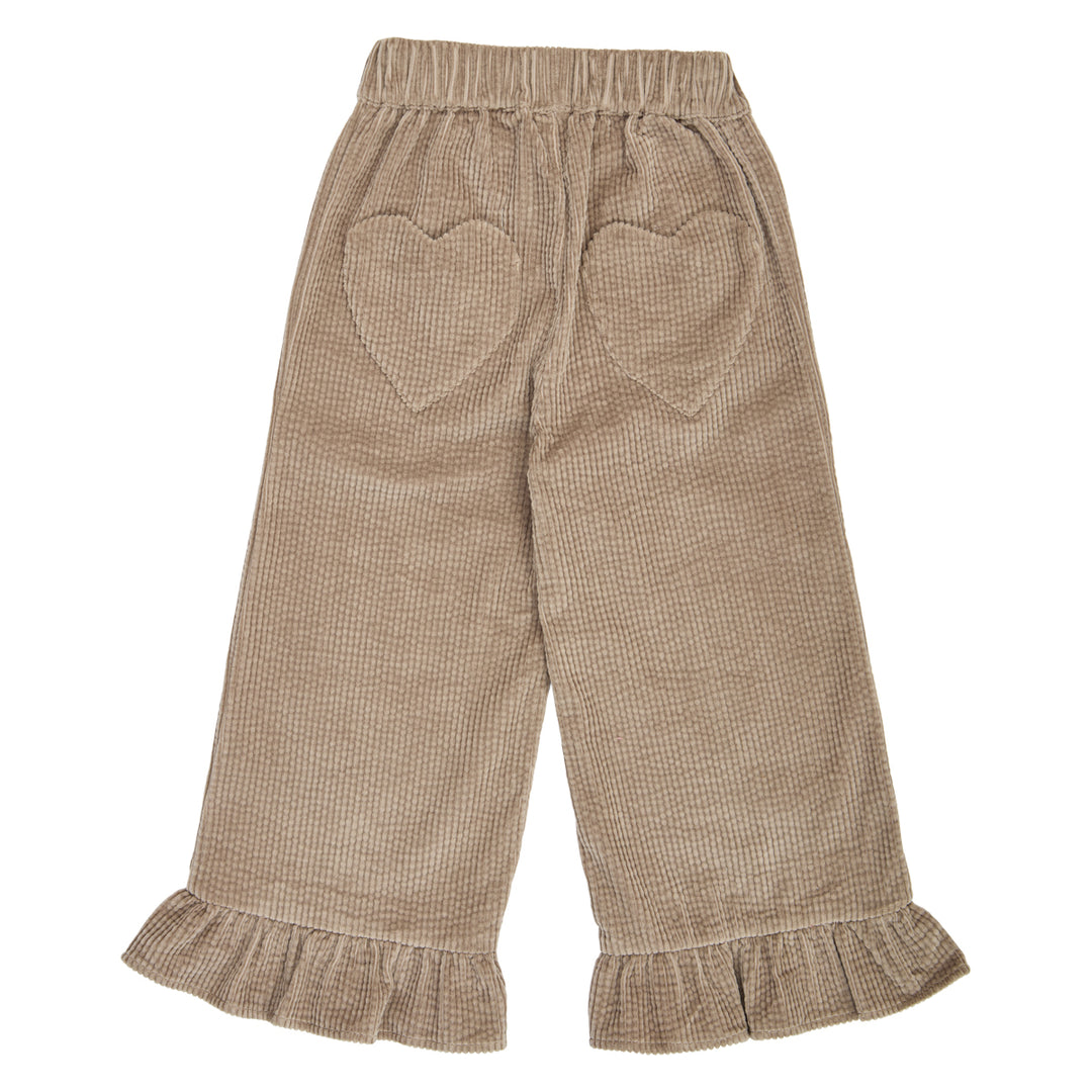 müsli Corduroy Frill Wide Leg Pants Pants Walnut 017080802