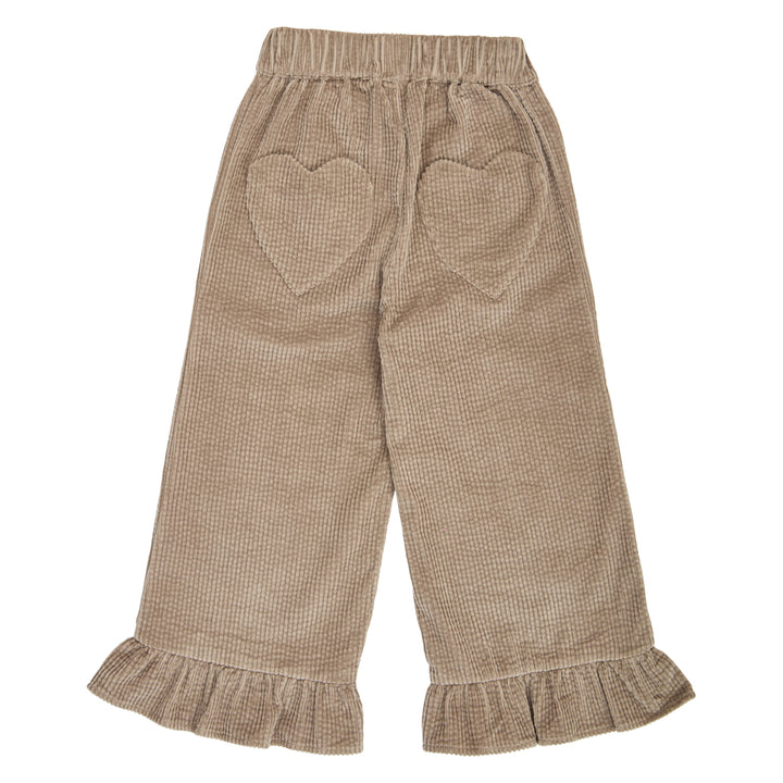 müsli Corduroy Frill Wide Leg Pants Pants Walnut 017080802