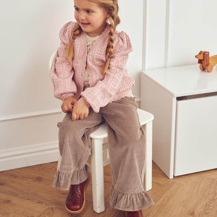 müsli Corduroy Frill Wide Leg Pants Pants Walnut 017080802