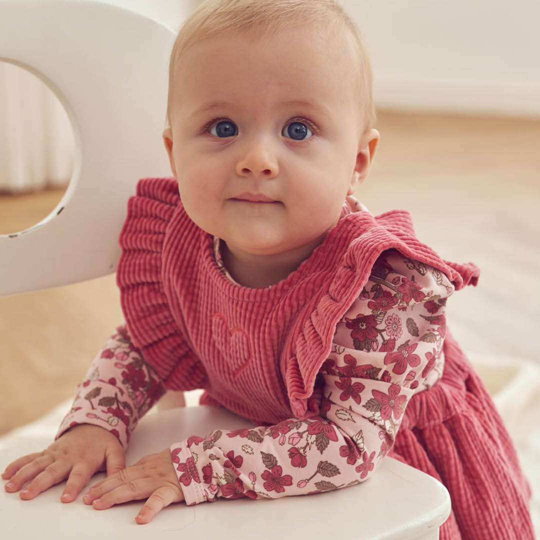 müsli Corduroy Pinafore Dress Baby Dress Baroque Rose 018163400