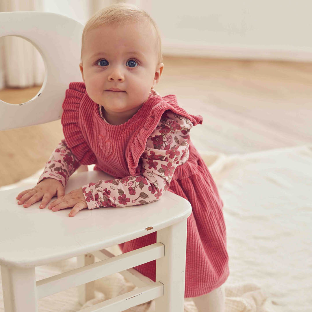 müsli Corduroy Pinafore Dress Baby Dress Baroque Rose 018163400
