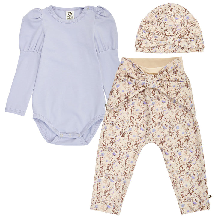 müsli Cornflower Baby Set Pants Oak/ Walnut/ Mauve 690000329