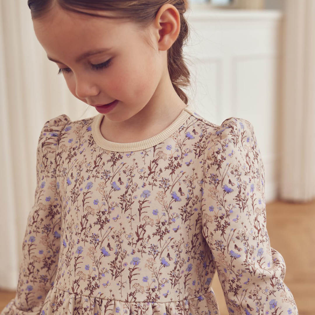 müsli Cornflower L/S Dress Dress Oak/ Walnut/ Mauve 690000329