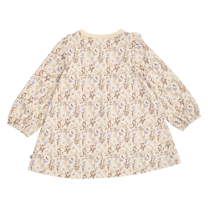 müsli Cornflower Ruffle L/S Dress Baby Dress Oak/ Walnut/ Mauve 690000329