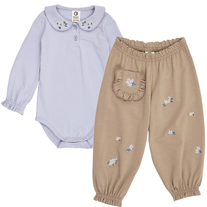 müsli Cottage Baby Set Bodystockings Mauve 014381301
