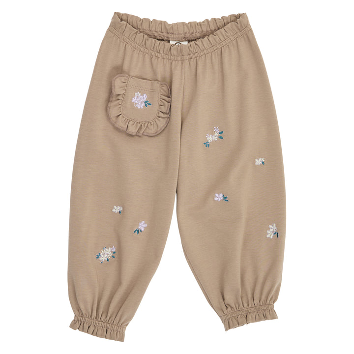 müsli Cottage Frill Pocket Volume Pants Baby Pants Walnut 017080802