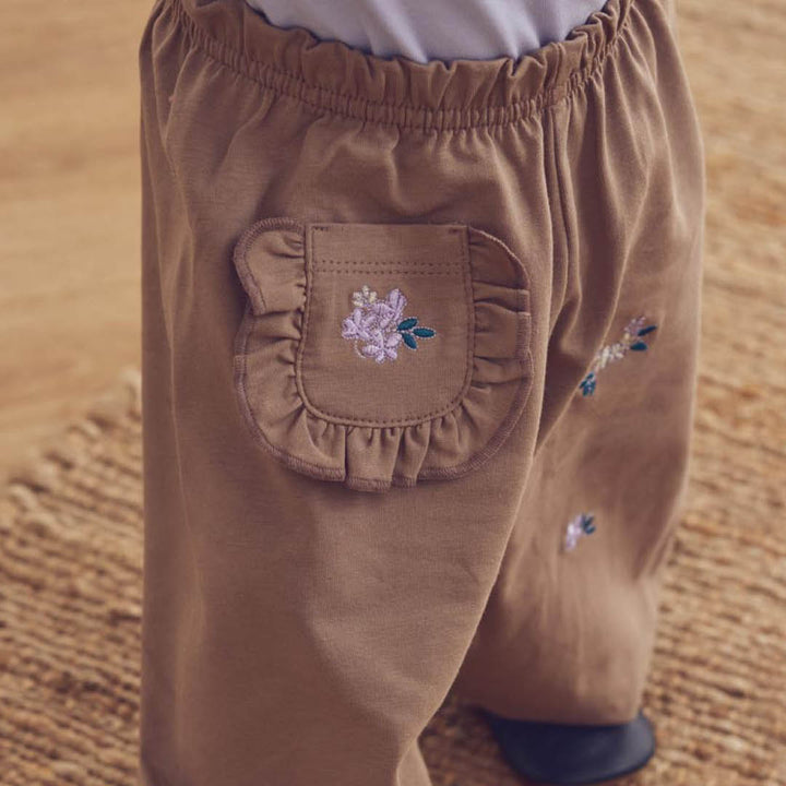 müsli Cottage Frill Pocket Volume Pants Baby Pants Walnut 017080802