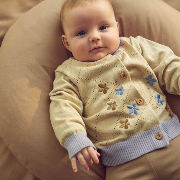 müsli Cottage Knit Cardigan Baby L_S Tee Oak 013040001