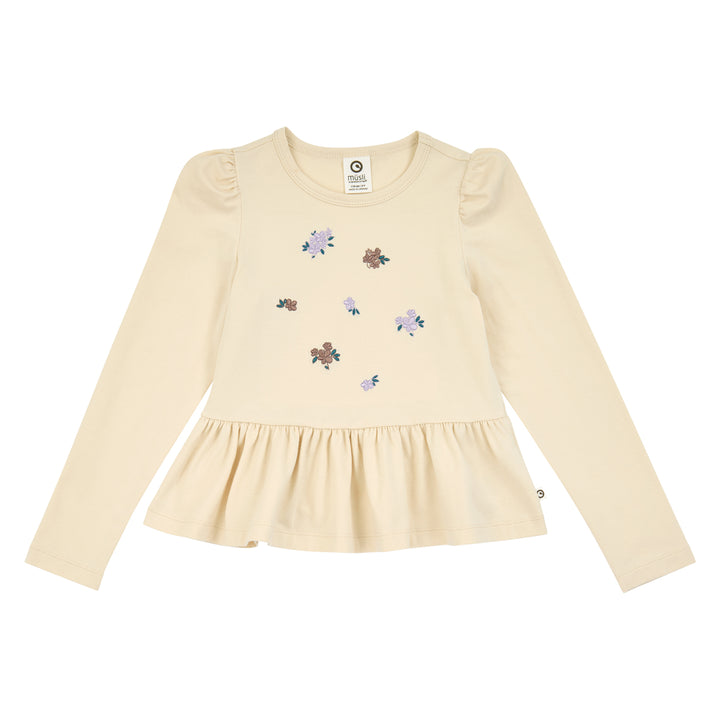 müsli Cottage Peplum Puff L/S T L_S Tee Oak 013040001