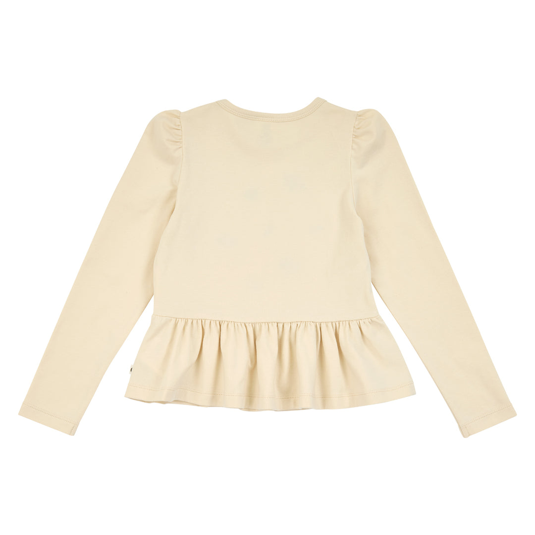 müsli Cottage Peplum Puff L/S T L_S Tee Oak 013040001