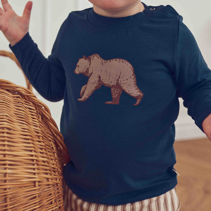 müsli Cozy Me Bear L/S T Baby L_S Tee Navy 019403101