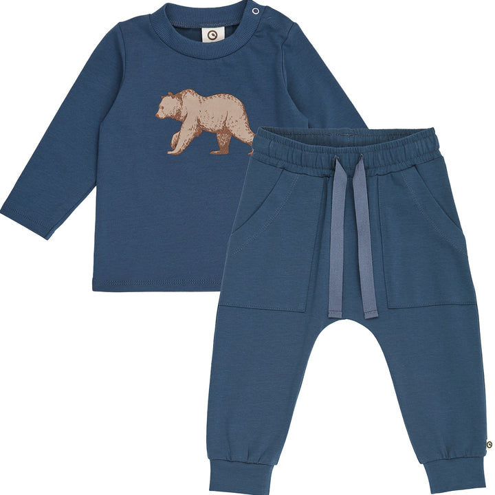 müsli Cozy Me Bear Set L_S Tee Navy 019403101
