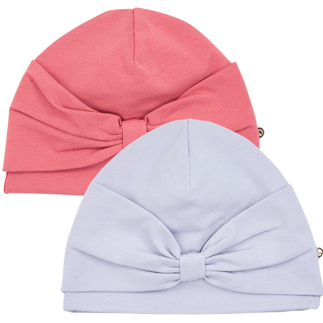 müsli Cozy Me Bow Hat Baby 2-Pack Headwear Mauve/ Barouque rose 690000356
