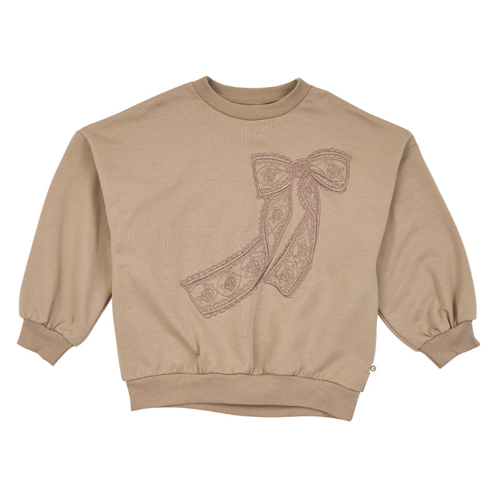 müsli Cozy Me Bow Sweatshirt L_S Tee Walnut 017080802