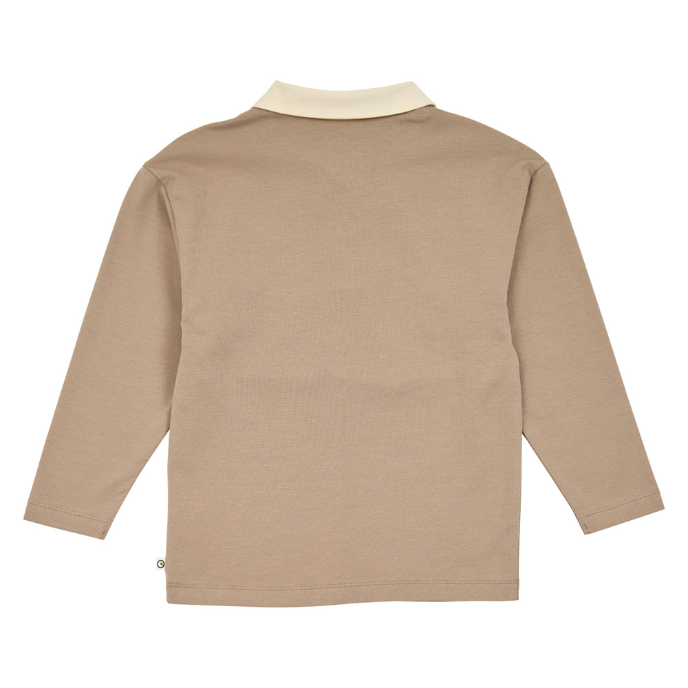 müsli Cozy Me Color Block L/S Polo Shirt L_S Tee Walnut 017080802