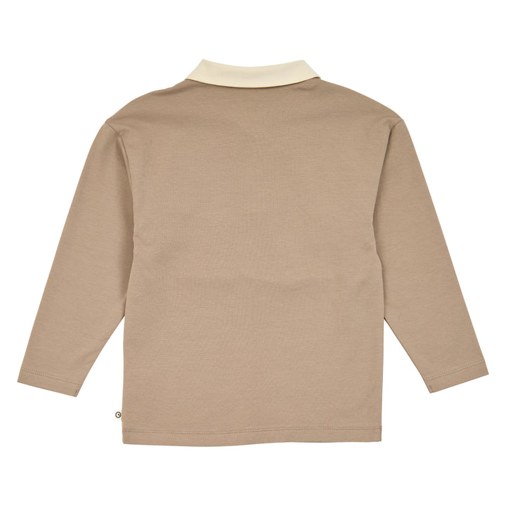 müsli Cozy Me Color Block L/S Polo Shirt L_S Tee Walnut 017080802